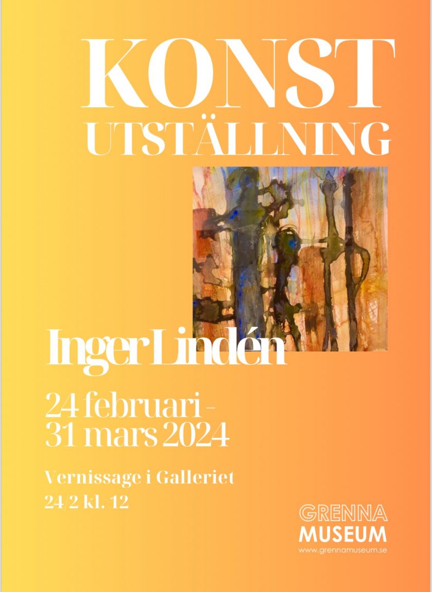 Flyer-Inger Linden, medlem i konstnärsföreningen Dymlingen ställer ut på Gränna museum